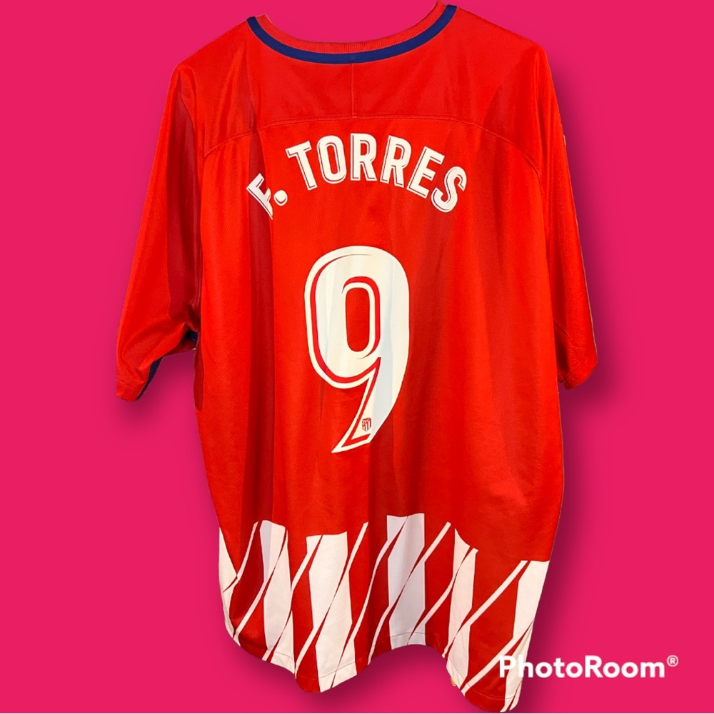 2017-2018 Atletico Madrid nike home jersey with “F. Torres #9”